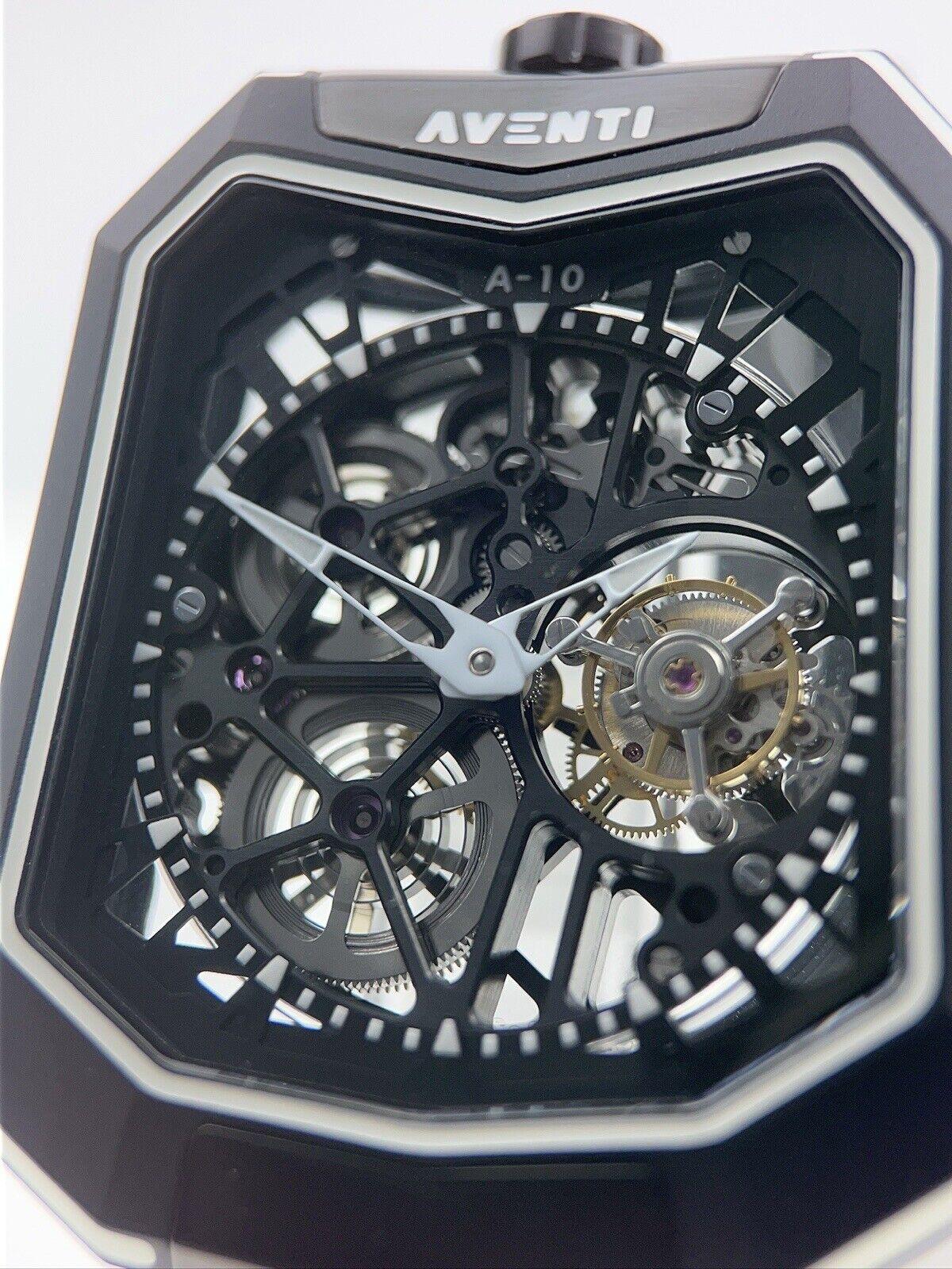Aventi A10 Tourbillon Titanium Black 48x55mm Manual Wind Men’s Watch A10-04