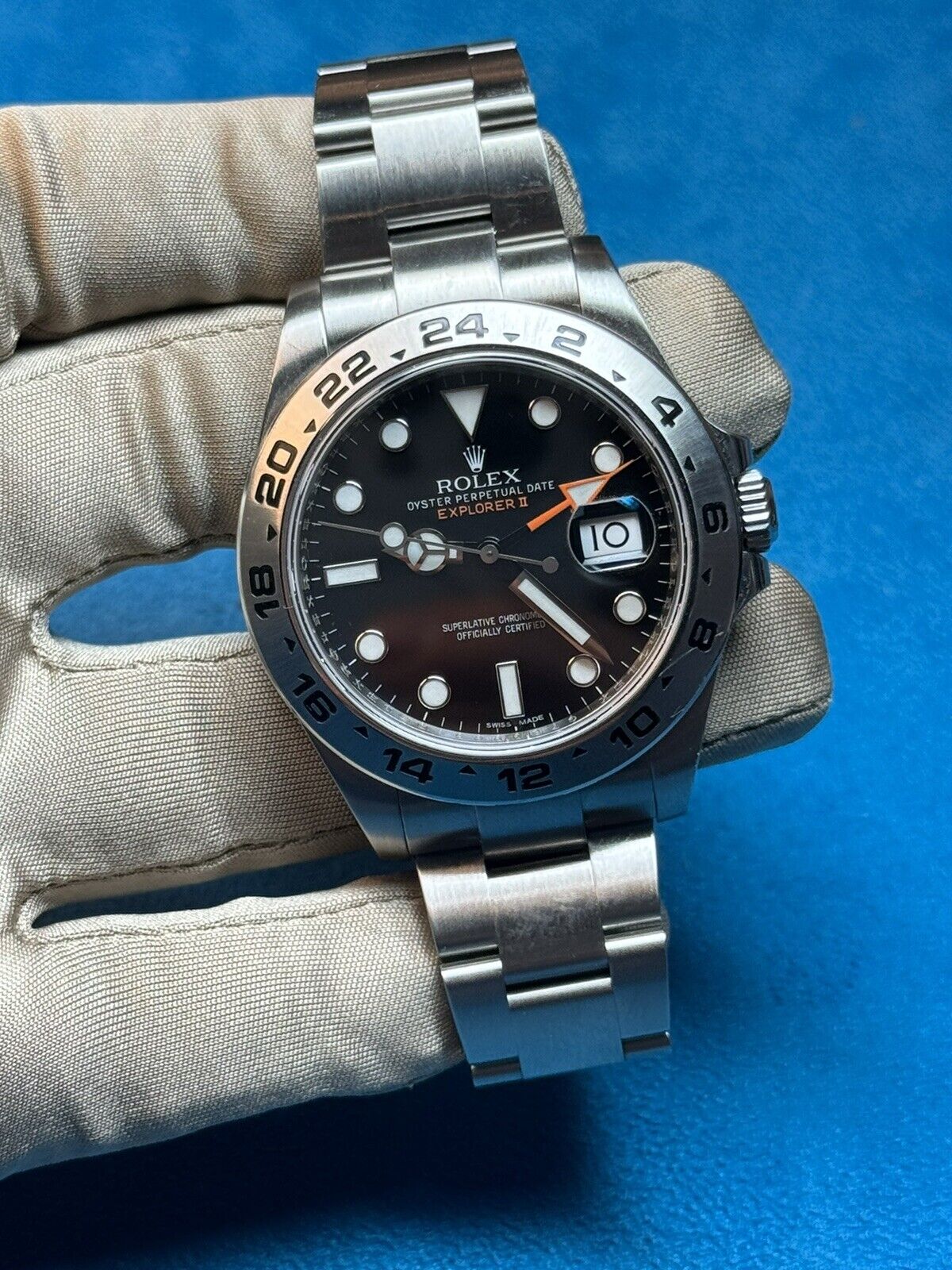 Rolex Explorer II Black 216570 Stainless Steel GMT Date 42mm Men’s Watch