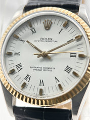 Rolex Oyster Perpetual 34mm Steel Oyster Watch Ref-1002 White Dial Automatic