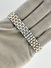 Cartier Panthere Quartz 22mm 18k Yellow Gold And Stainless Steel Watch 166921