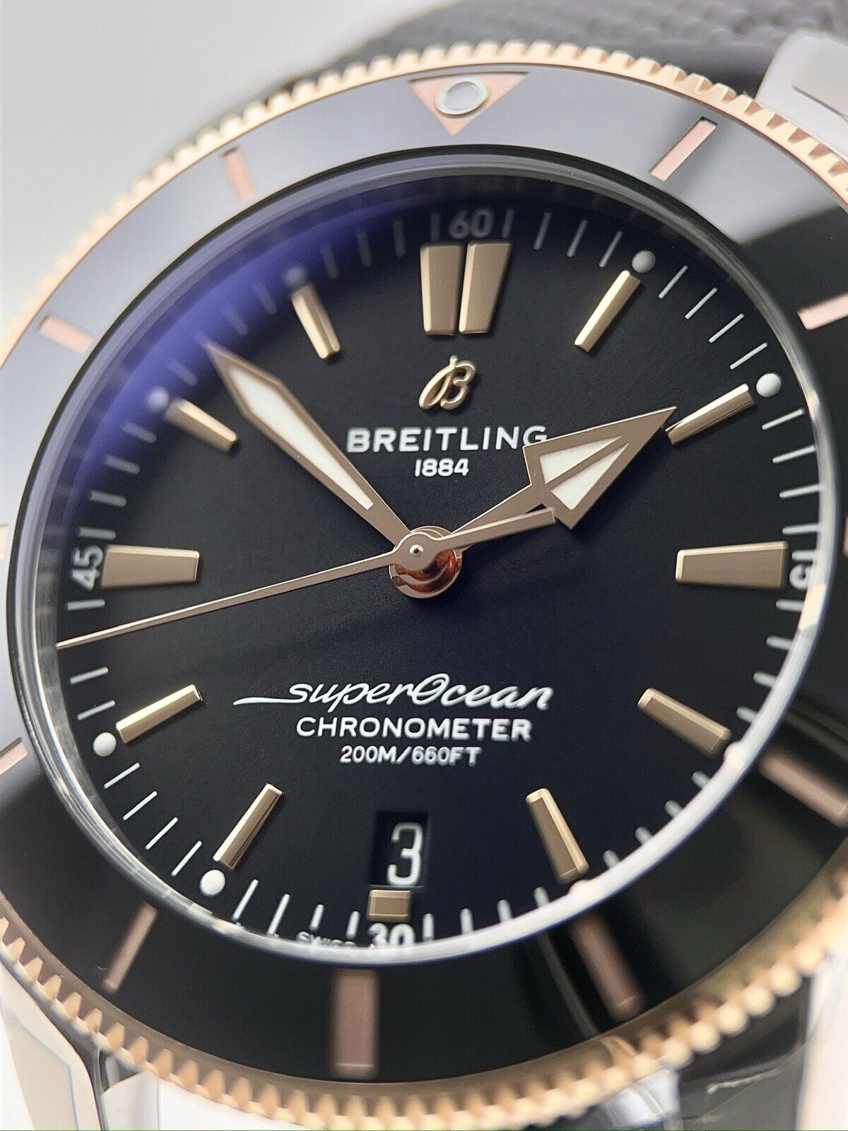NEW Breitling Superocean Heritage Steel Black 44mm Automatic Men’s Watch UB2030