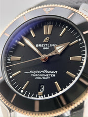 NEW Breitling Superocean Heritage Steel Black 44mm Automatic Men’s Watch UB2030