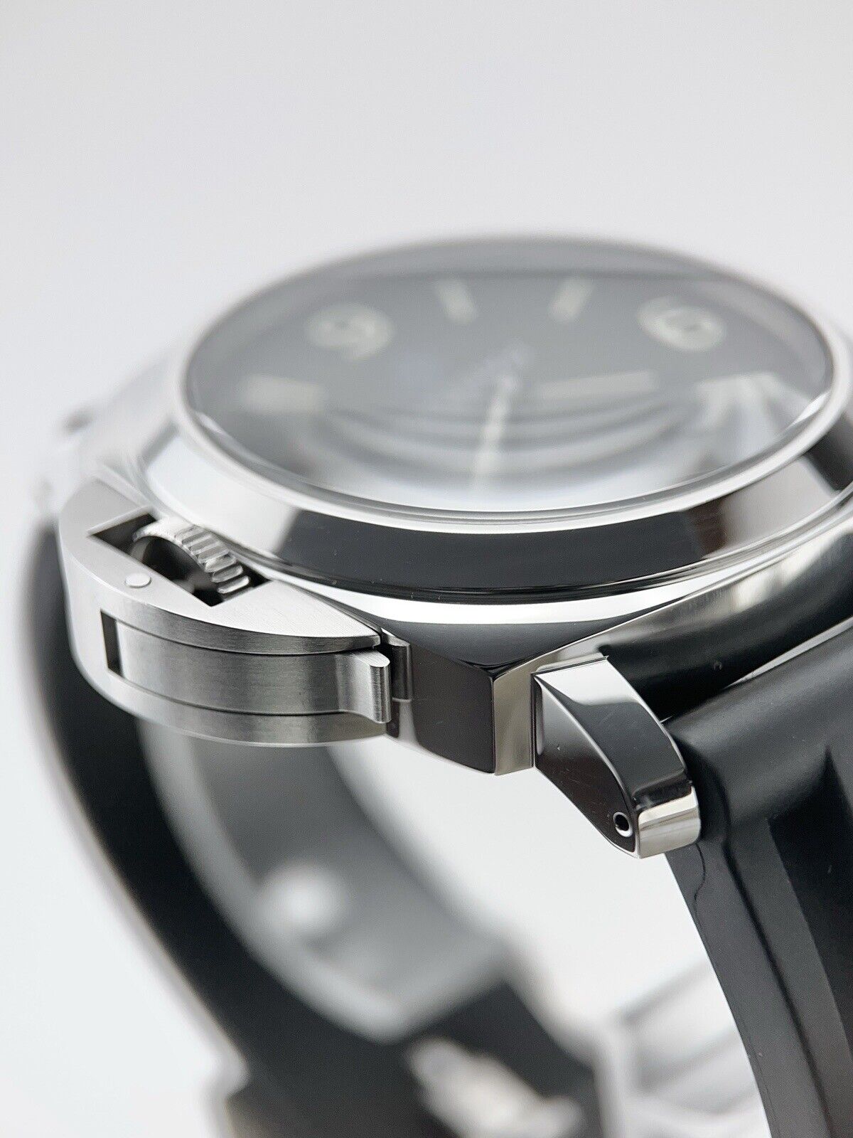Panerai Luminor Base Logo Stainless Steel Black 44mm Manual Wind Watch PAM00733