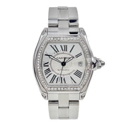 Cartier Roadster Stainless Steel 37mm Automatic Men’s Watch 2510 AM Diamonds