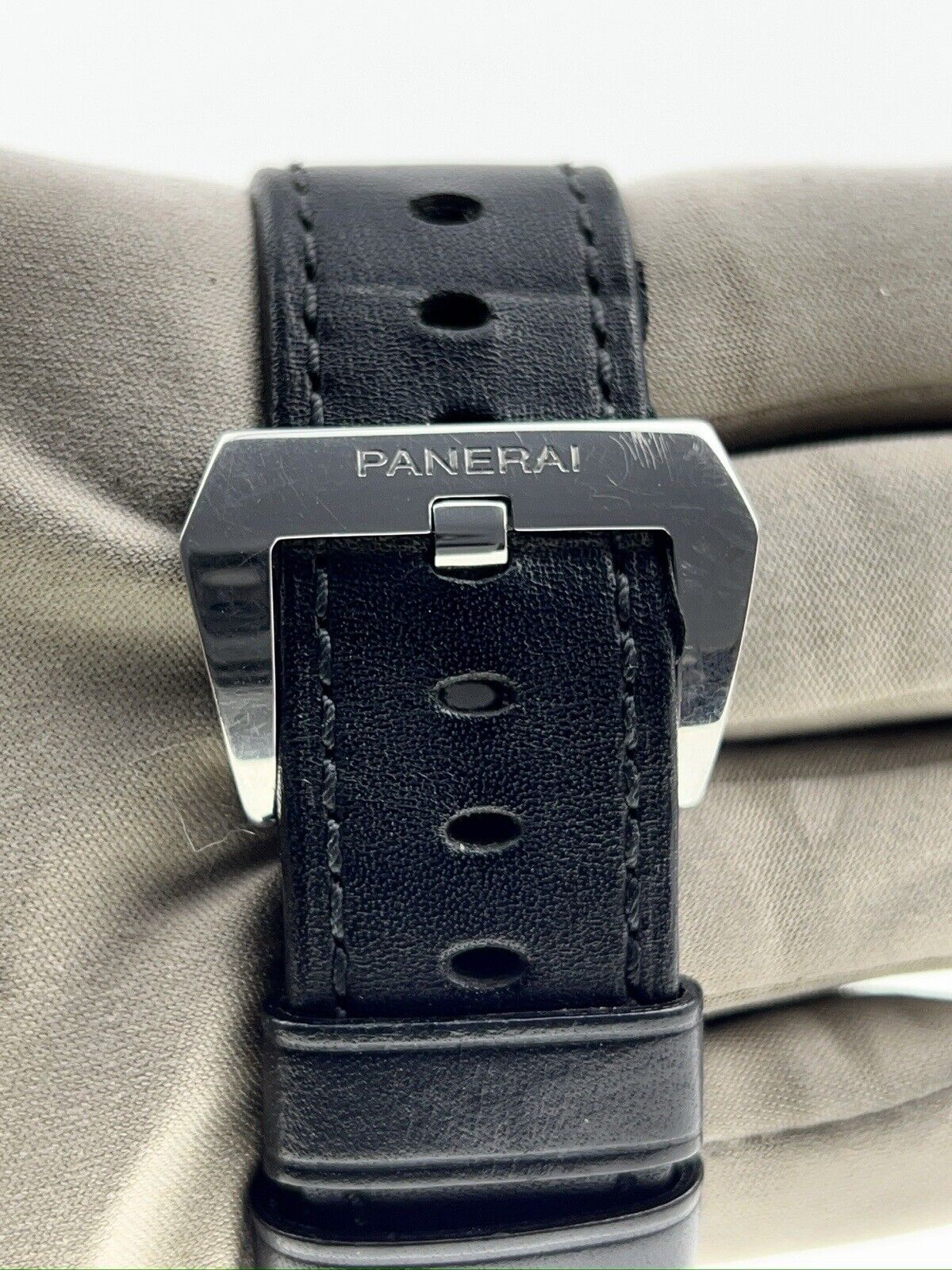 Panerai Base Logo Stainless Steel Black 44mm Automatic Men’s Watch PAM00000