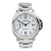 Panerai Luminor Automatic Steel Watch 40mm White Dial PAM00051 - Box & Papers