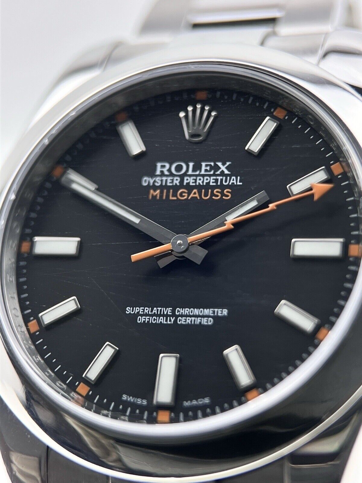 2010 Rolex Milgauss Automatic 40mm Black Dial 116400 Watch  - Box And Papers