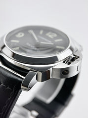 Panerai Luminor Base Logo Manual Wind 44mm Steel Mens Strap Watch PAM00000