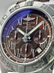 Breitling Chronomat 44 Stainless Brown 44mm Automatic Men’s Watch AB0110