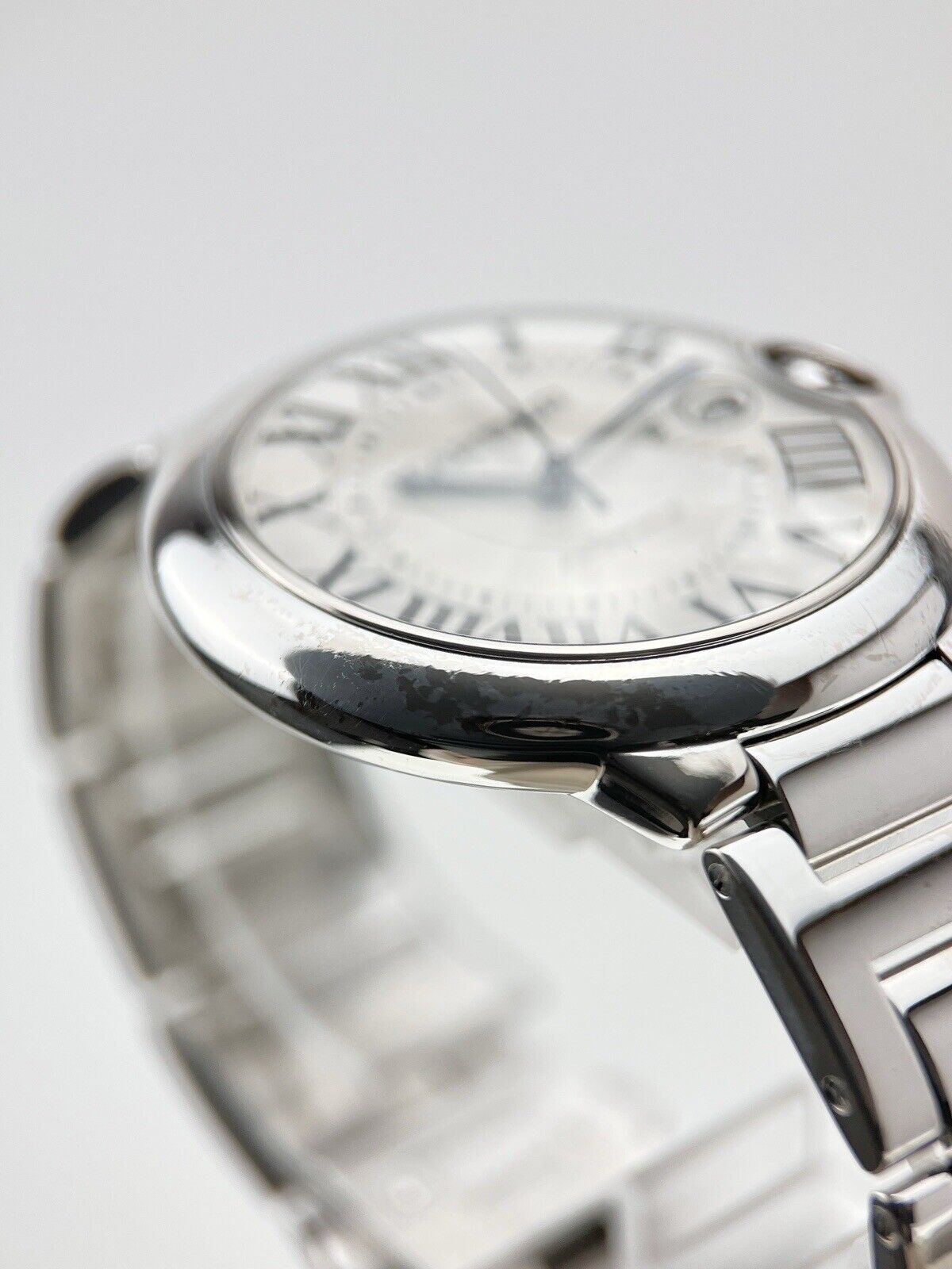 Cartier Ballon Men's Automatic 42mm FULL 18k White Gold 3000 - B&P