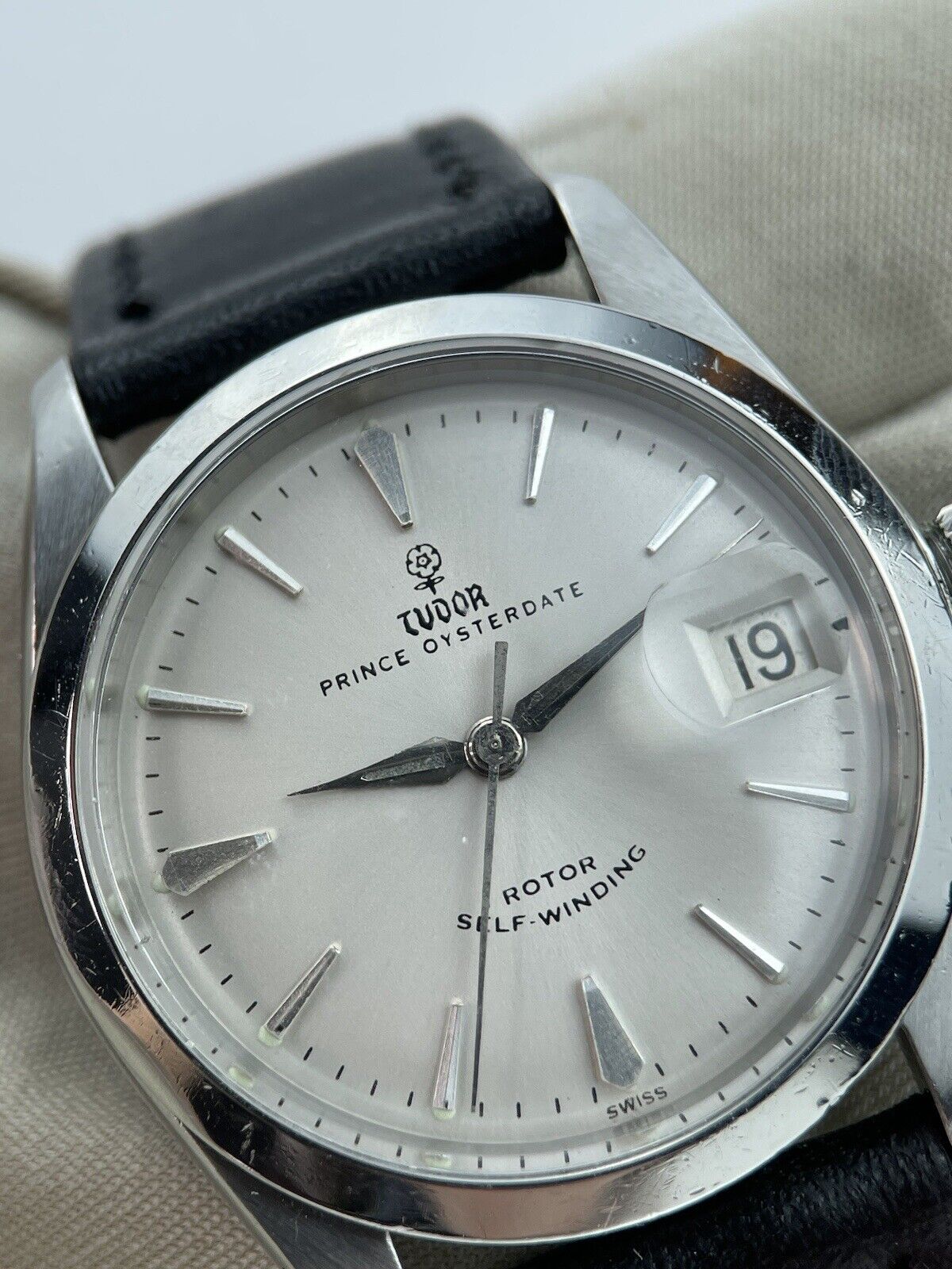 Vintage Tudor Prince Oysterdate Ref 7966 Automatic Silver Dial Steel Mens Unisex