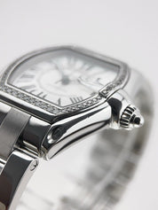 Cartier Roadster Stainless Steel 37mm Automatic Men’s Watch 2510 AM Diamonds