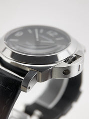Panerai Base Logo Stainless Steel Black 44mm Automatic Men’s Watch PAM00000