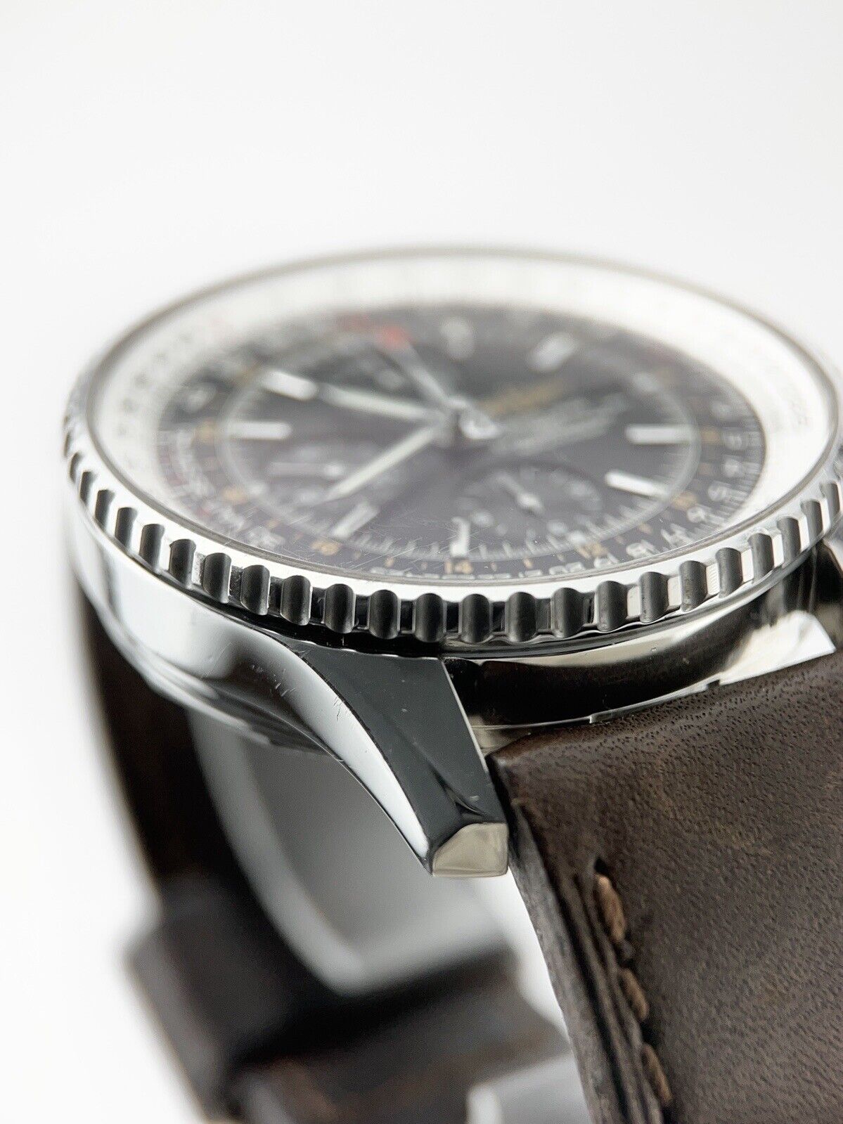 Breitling Navitimer World GMT Automatic Stainless Steel 46 mm Black Dial A24322