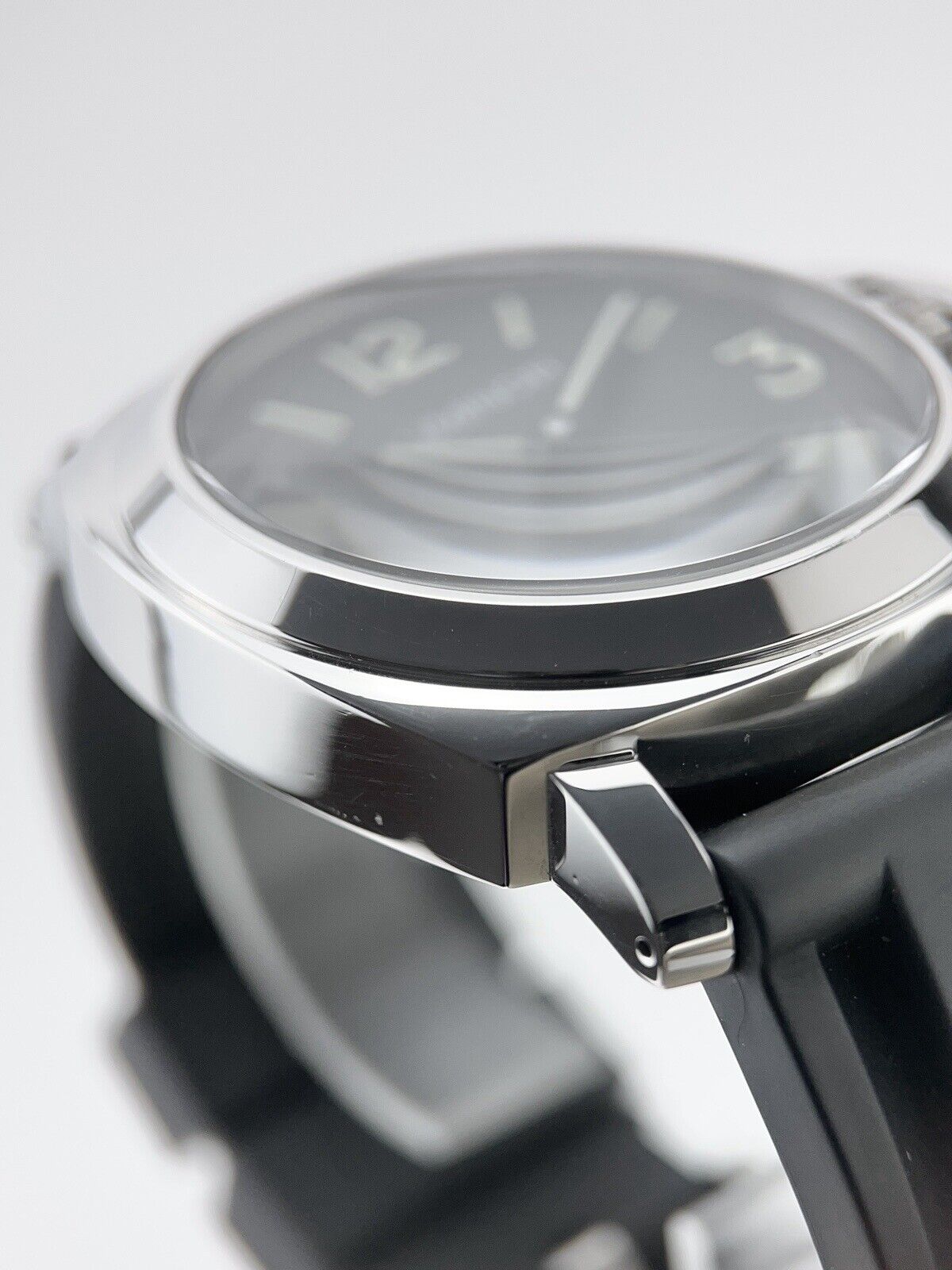 Panerai Luminor Base Logo Stainless Steel Black 44mm Manual Wind Watch PAM00733