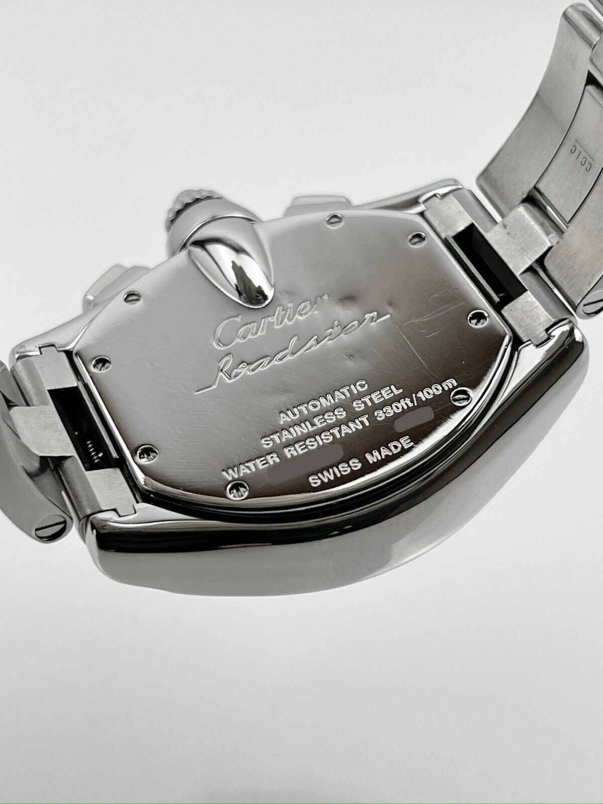 Cartier Roadster Chronograph Watch 43mm Automatic Silver Dial Ref-2618