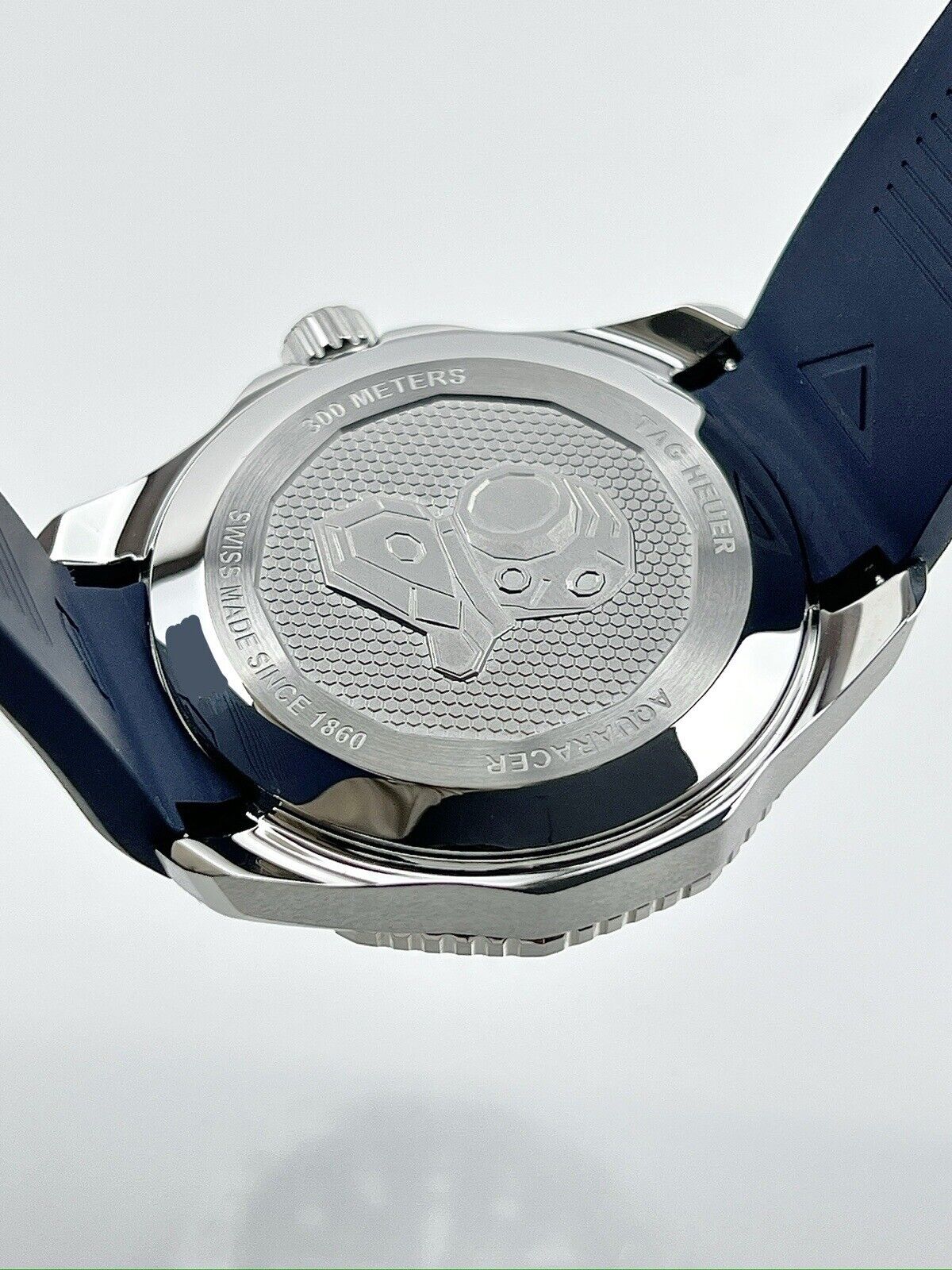 NEW Tag Heuer Aquaracer Automatic Stainless Steel Watch 43mm Blue Dial WBP2010