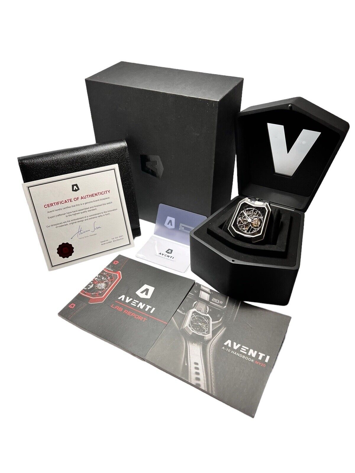 Aventi A10 Tourbillon Titanium Black 48x55mm Manual Wind Men’s Watch A10-04