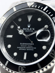 Rolex Submariner Date Stainless Steel Black 40mm Automatic Men’s Watch 16610