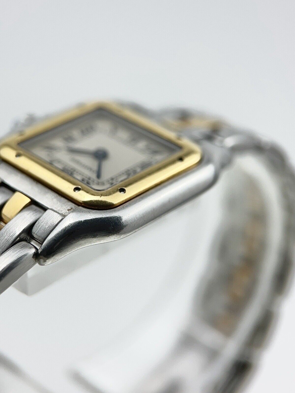 Cartier Panthere Quartz 22mm 18k Yellow Gold And Stainless Steel Watch 166921