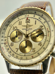 Breitling Navitimer 18k Gold & Stainless Steel White 38mm Automatic Men’s Watch