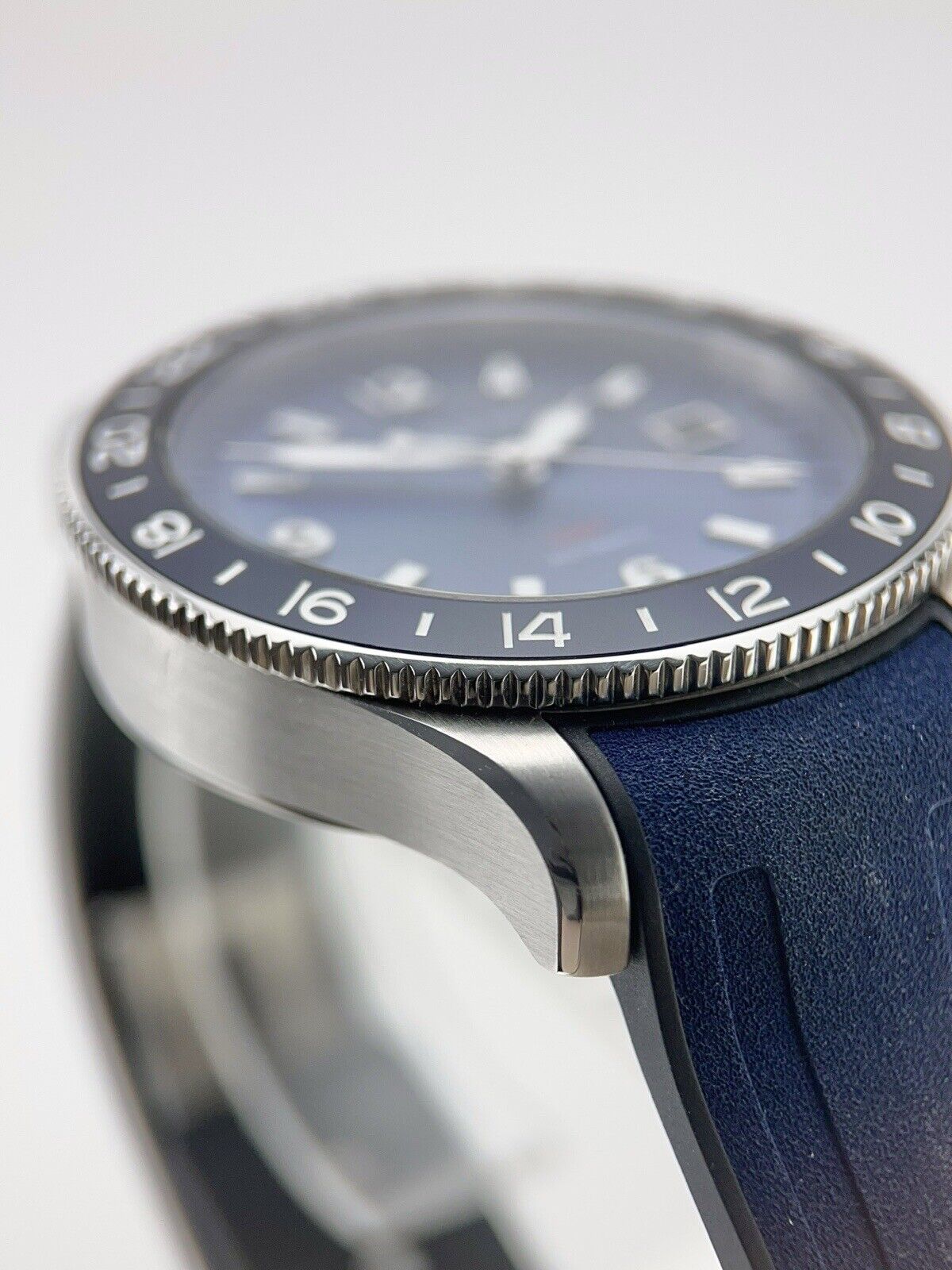Montblac 1858 GMT Steel & Titanium Blue 42mm Automatic Men’s Watch 1858