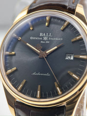 Ball Watch Trainmaster Automatic 40mm Gray Dial 18k Rose Gold NM2888D