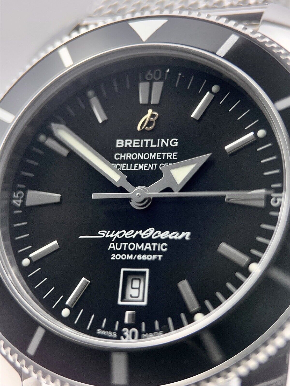 Breitling Superocean Heritage 46mm Steel Black Automatic Mens Watch A17320