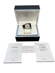 IWC Portofino Chronograph IW391007 Automatic Silver Dial Leather Mens Watch 42mm