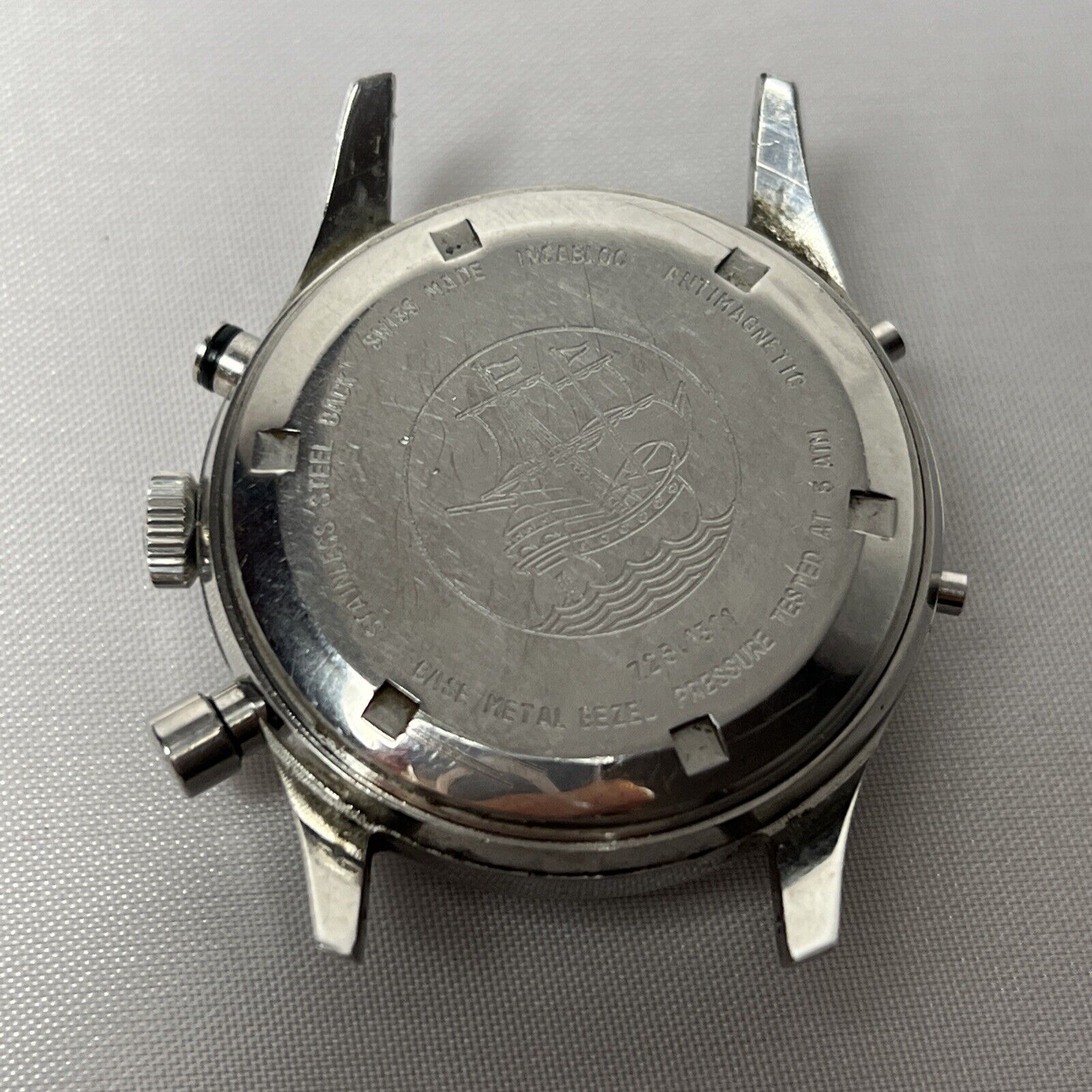 37mm Wakmann Panda Chronograph Triple Date Watch  - Wound Tight - Needs Service