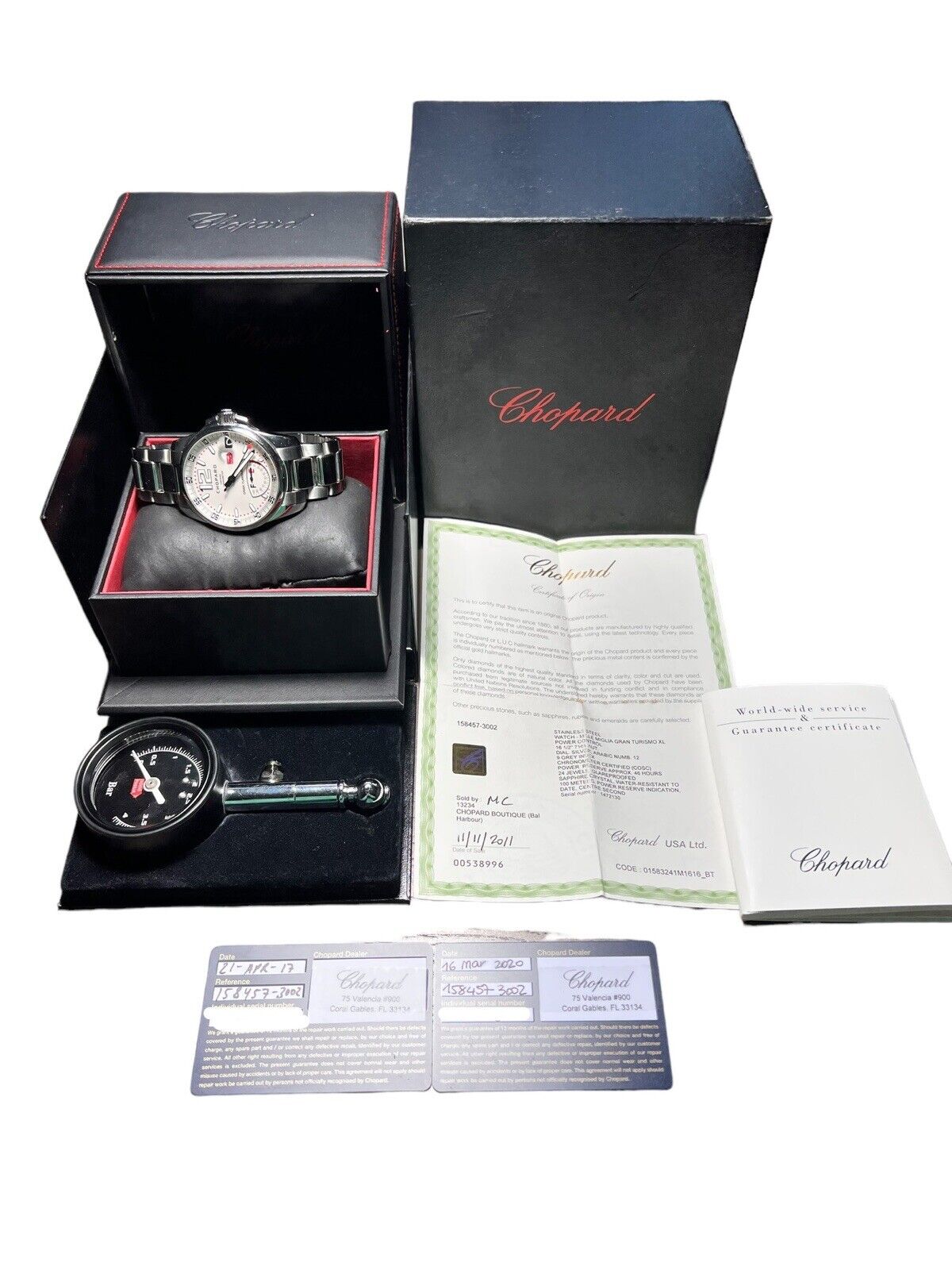 Mens Chopard Mille Miglia Gran Turismo XL Steel White Dial 44MM Watch Ref 8997