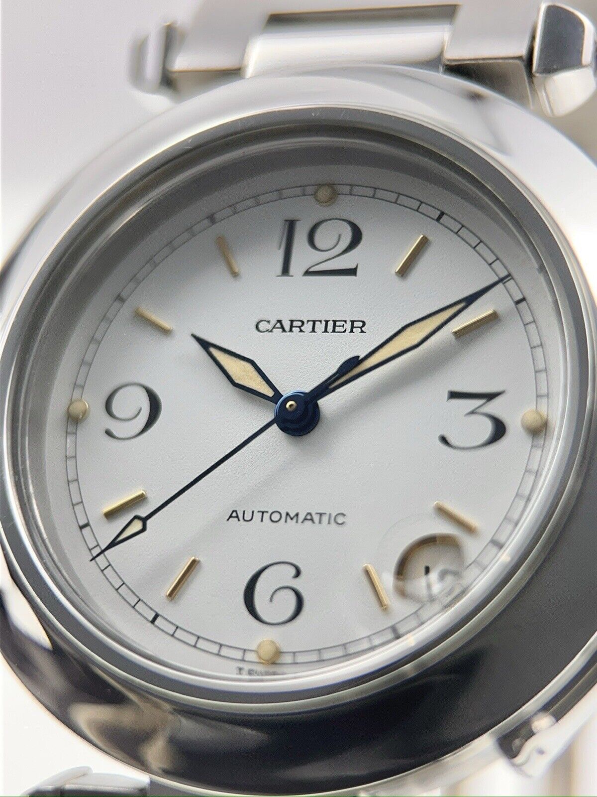 Cartier Pasha Stainless Steel White 35mm Stainless Steel Automatic Watch 2324