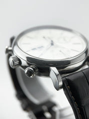 IWC Portofino Chronograph IW391007 Automatic Silver Dial Leather Mens Watch 42mm