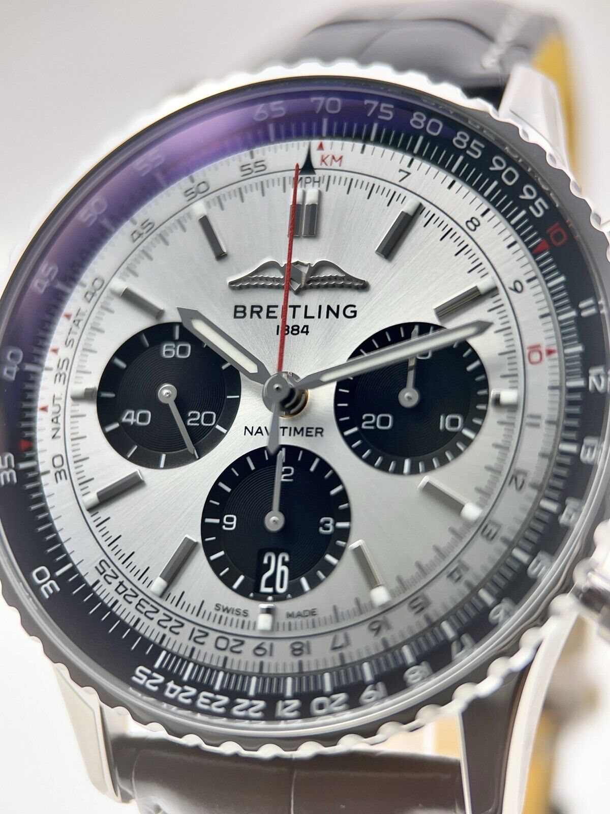 NEW Breitling Navitimer B01 Chronograph Steel 43mm Automatic Men’s Watch AB0138