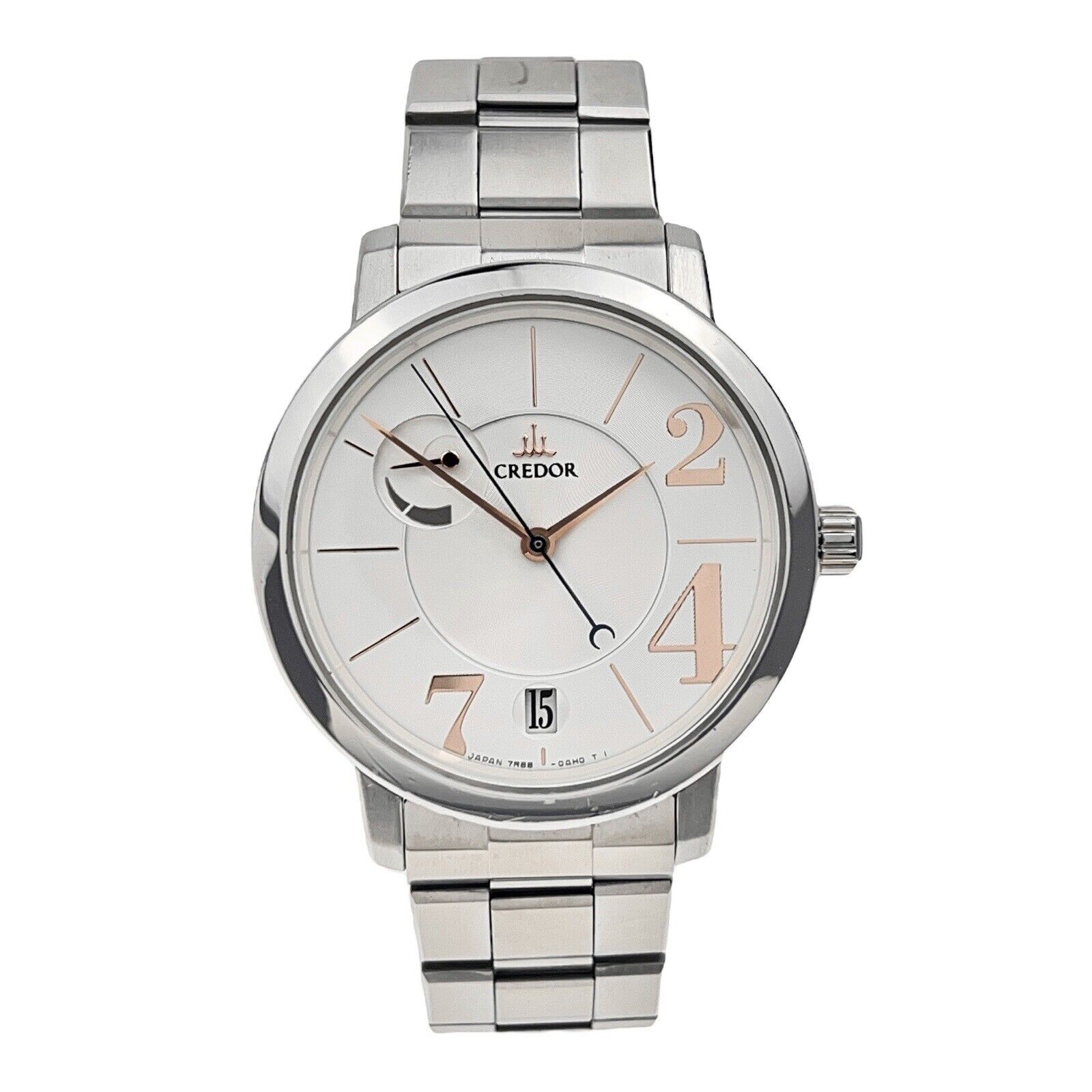 Credor Automatic 36mm Silver Dial Men’s Watch Box & Papers 2012 Ref GCBW989
