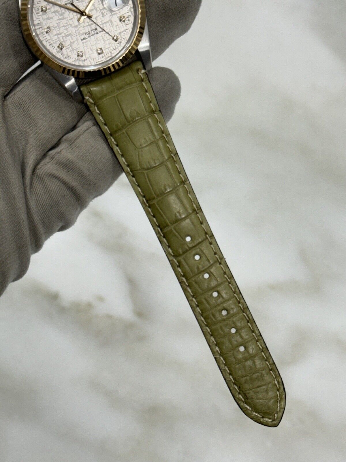 Tudor Prince Date-Day 76213 Automatic Factory Diamond Dial -  Box/Papers