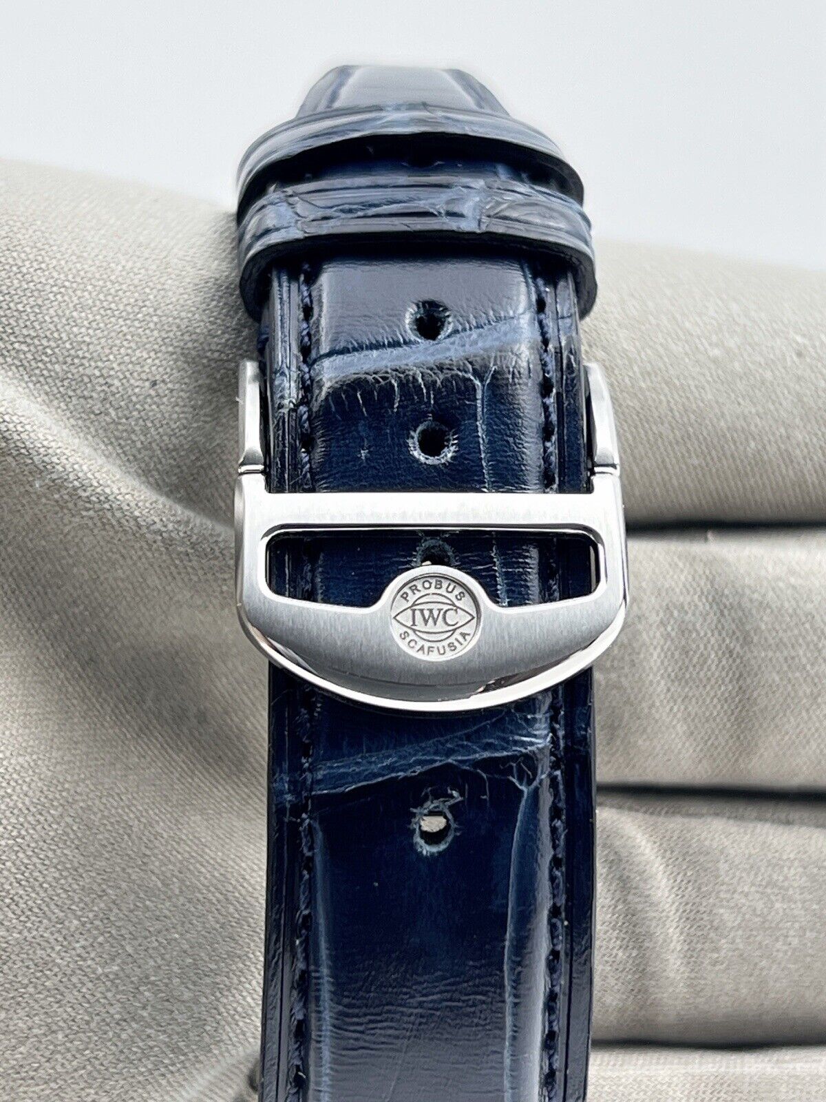NEW 2023 IWC Portugieser Automatic 40 Steel IW358304 40mm Blue Strap Box/Papers