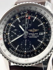 Breitling Navitimer World GMT Automatic Stainless Steel 46 mm Black Dial A24322