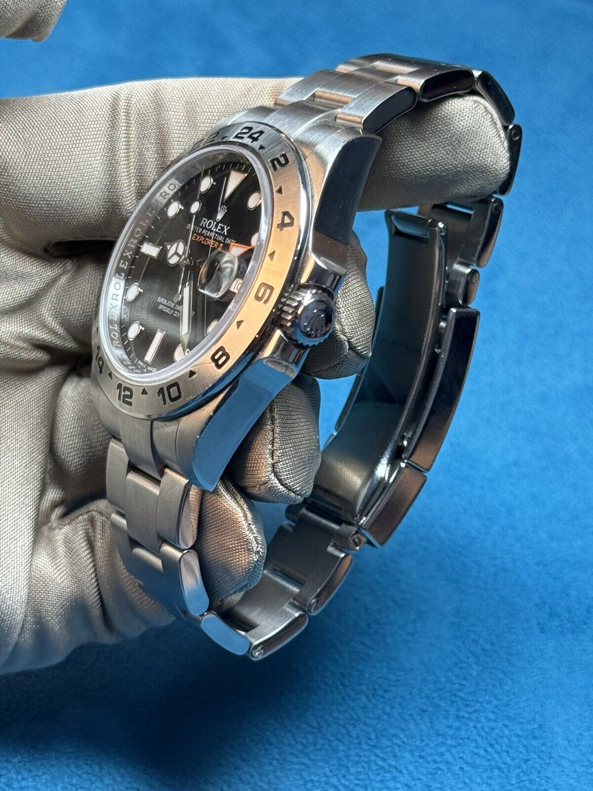 Rolex Explorer II Black 216570 Stainless Steel GMT Date 42mm Men’s Watch