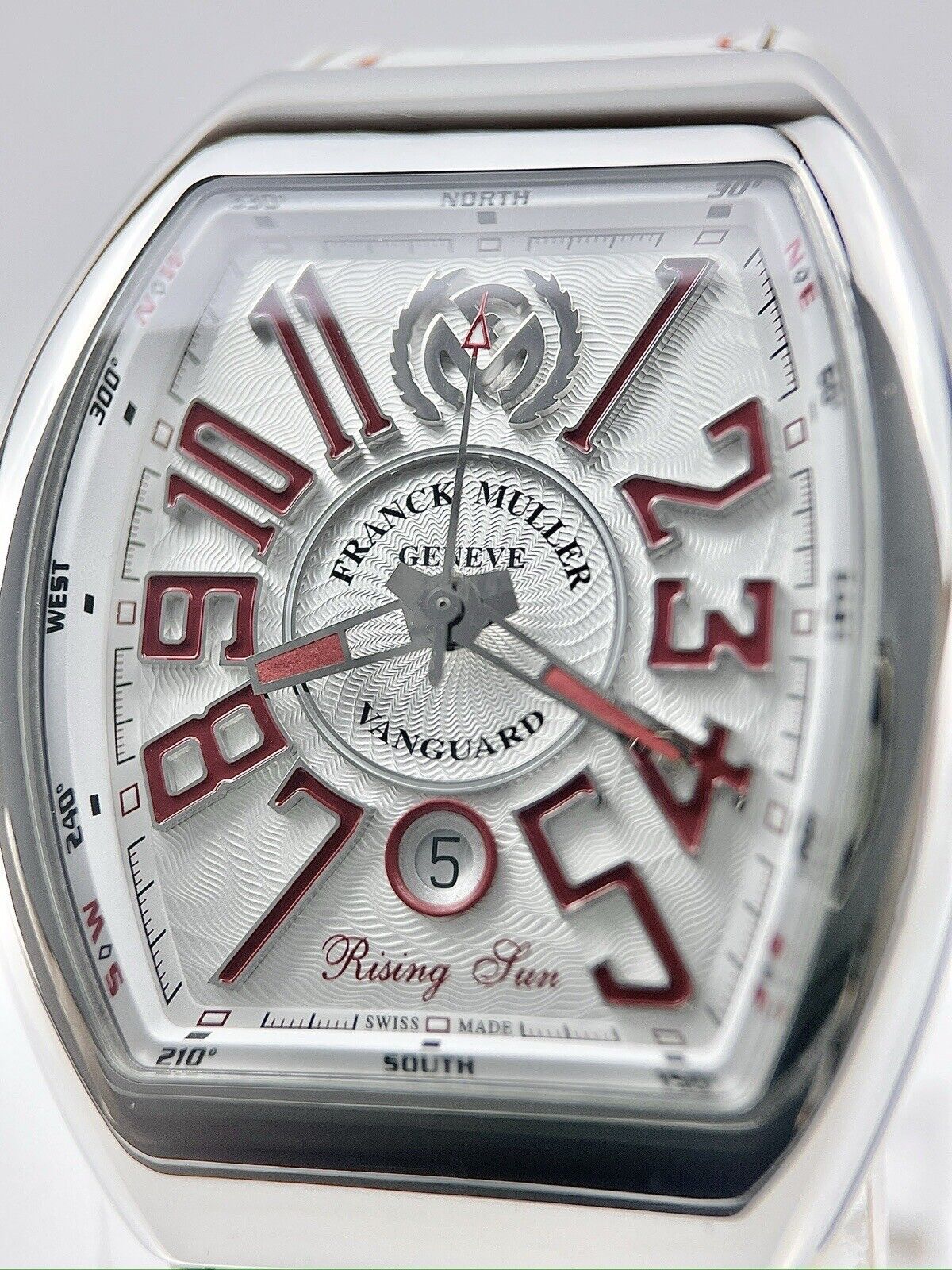 Franck Muller Vanguard V45SCDTRSUN 45mm White Dial Automatic Watch Box & Papers
