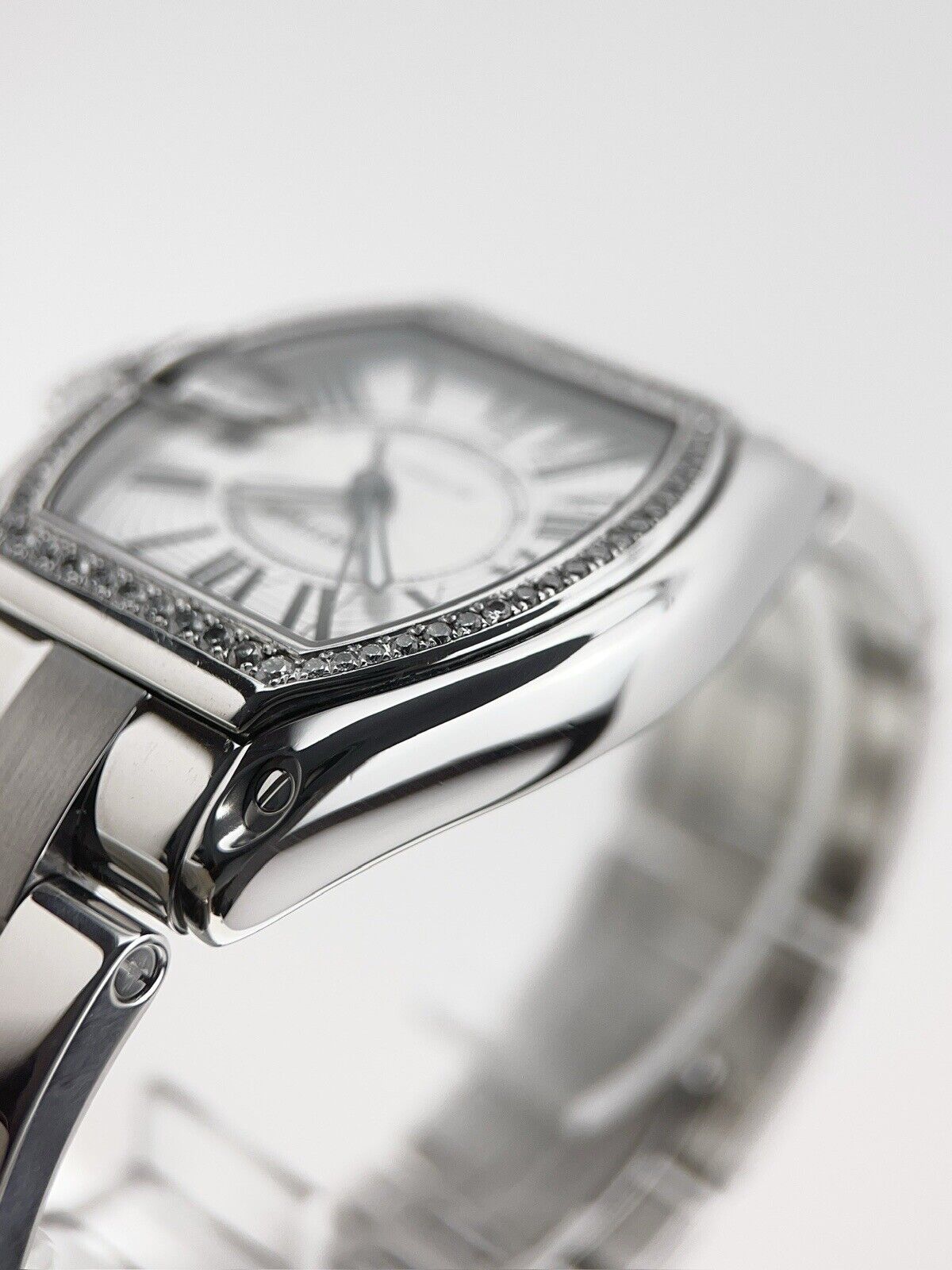 Cartier Roadster Stainless Steel 37mm Automatic Men’s Watch 2510 AM Diamonds