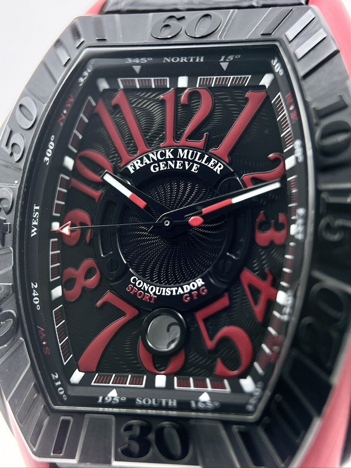Franck Muller Conquistador Automatic 40x57mm Black Dial 8900SCDT Red & Black