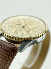 Breitling Navitimer 18k Gold & Stainless Steel White 38mm Automatic Men’s Watch