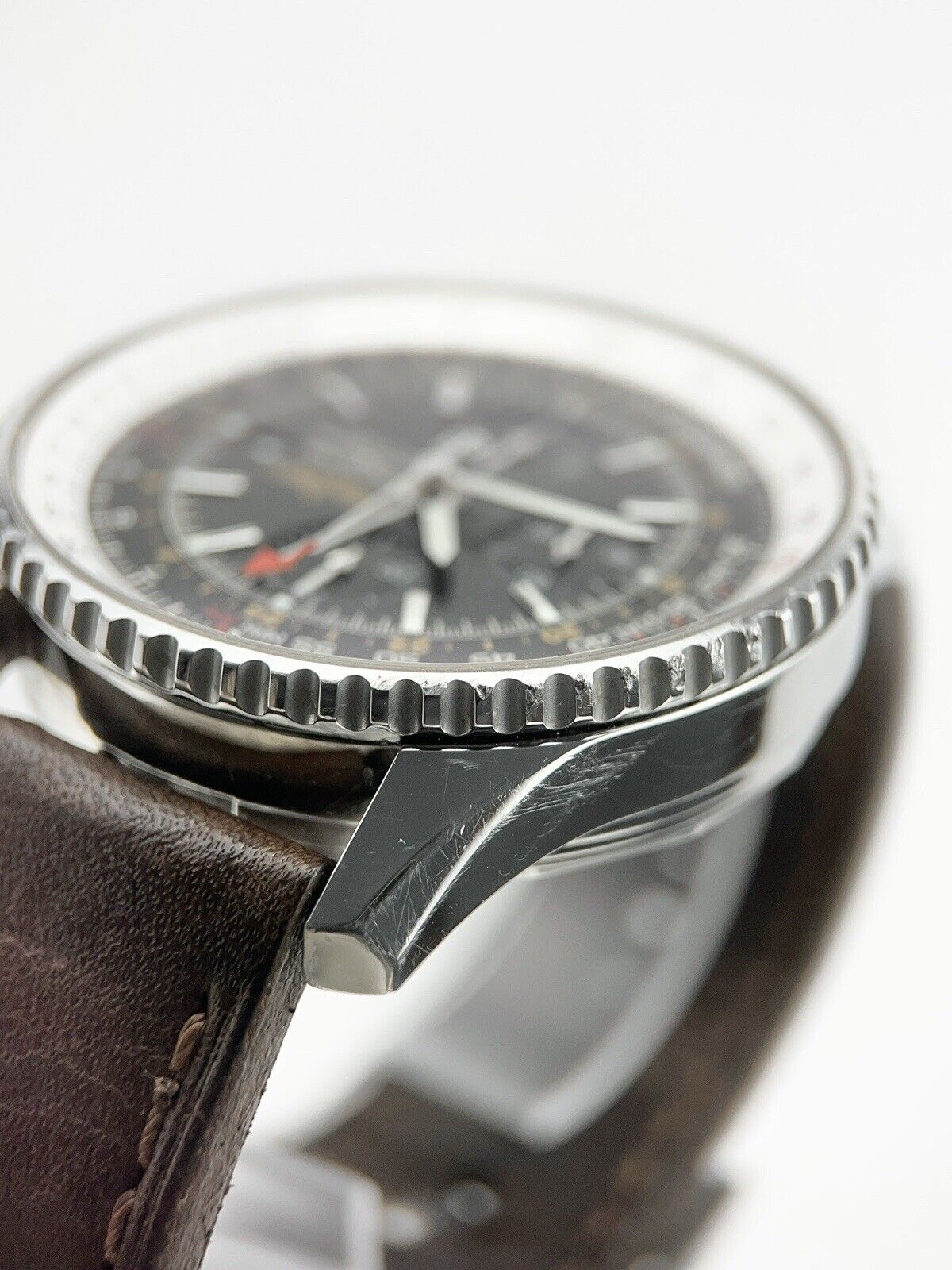 Breitling Navitimer World GMT Automatic Stainless Steel 46 mm Black Dial A24322