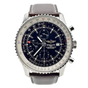 2019 Breitling Navitimer World Men's Black Dial Watch A24322 - Box And Papers