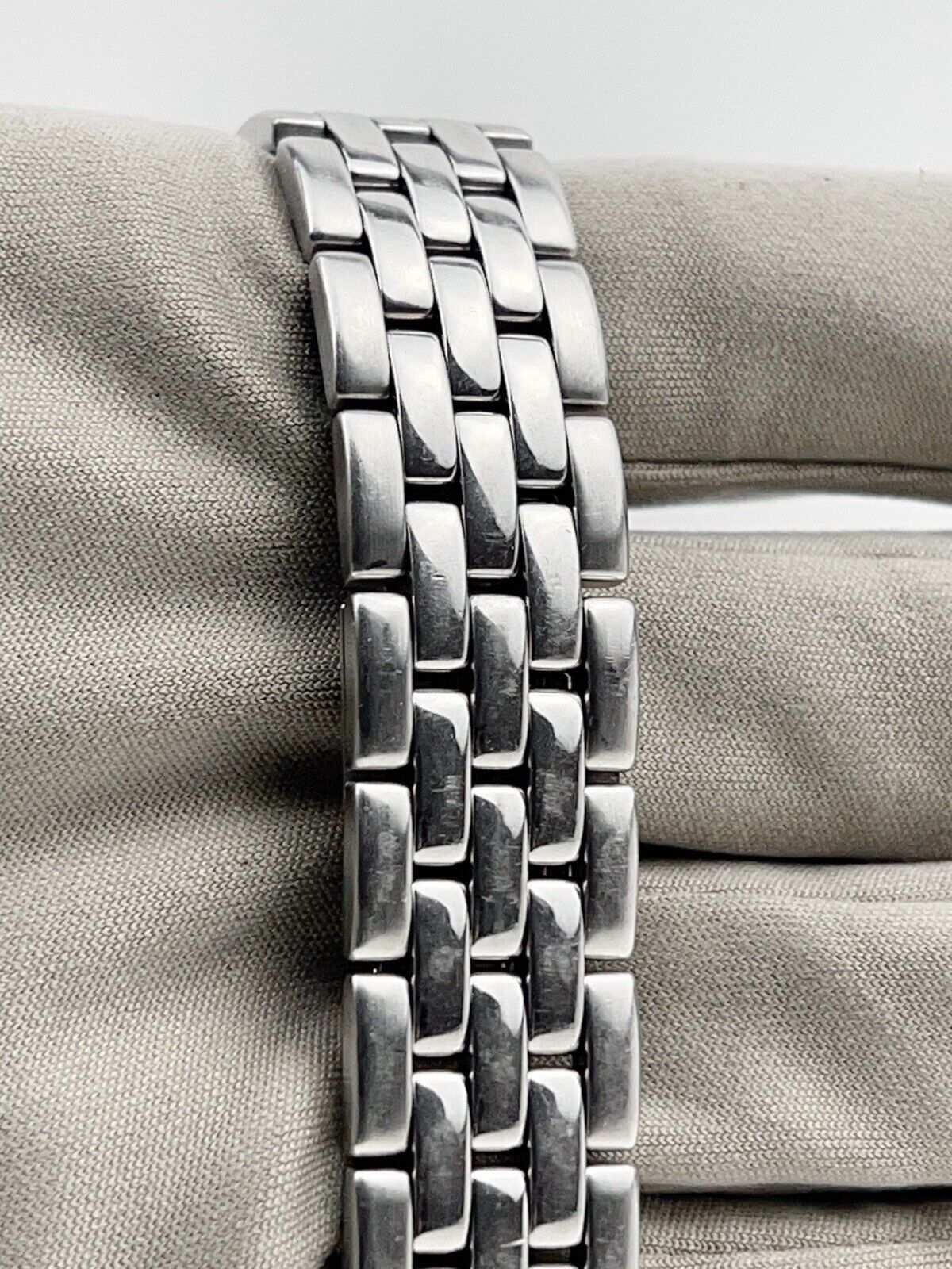 Cartier Panthere Mid Size Stainless Steel Silver Roman Dial Quartz Watch 1310