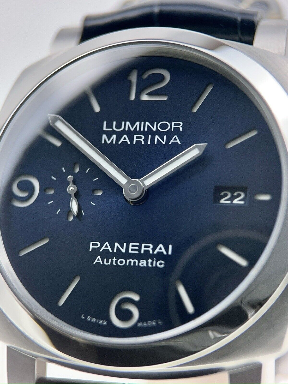 2023 Panerai Luminor Marina Automatic 44mm Blue Dial PAM01313 - Box And Papers