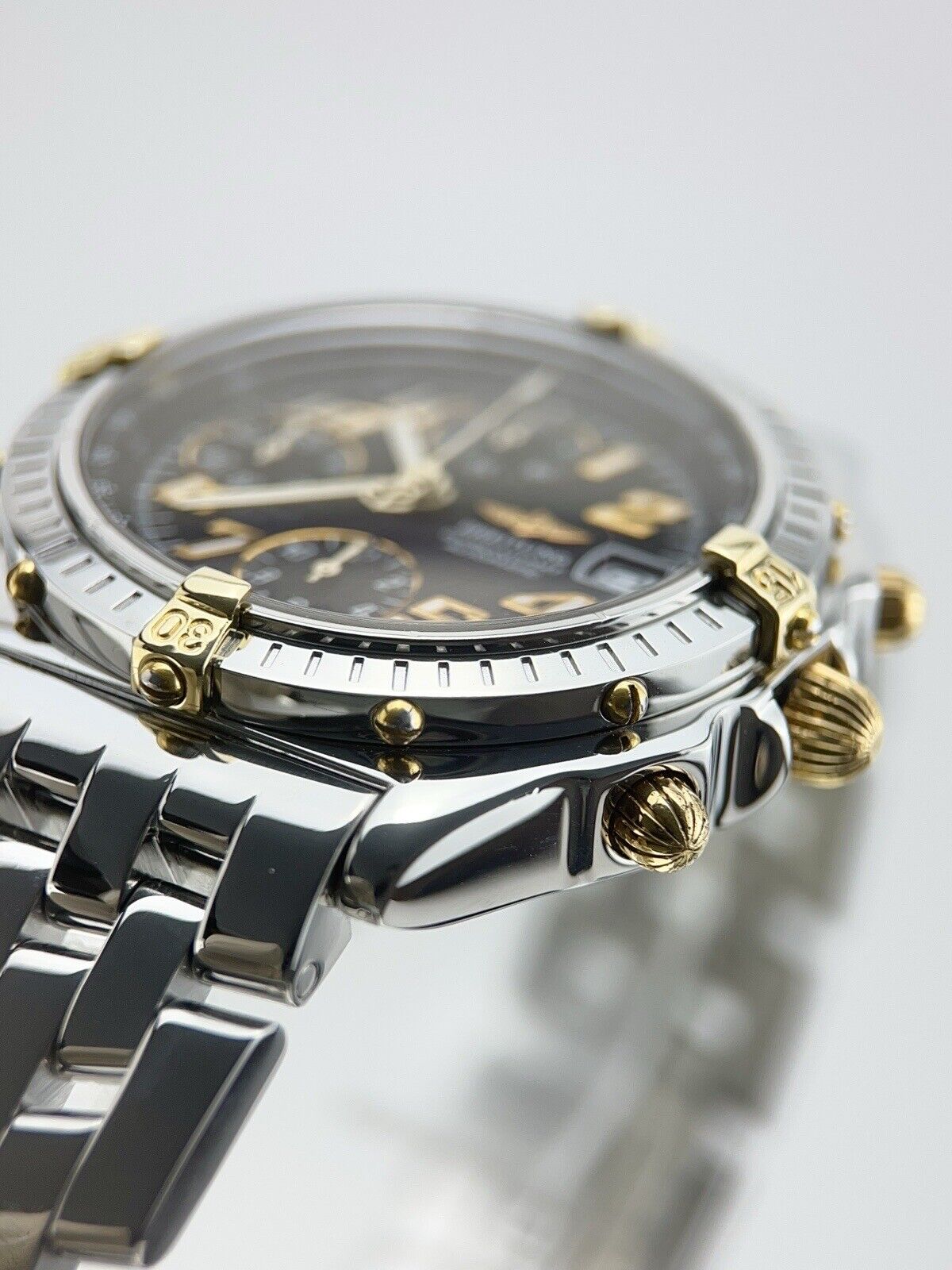 Breitling Chronomat Stainless Steel & Gold Black 39mm Automatic Men’s Watch