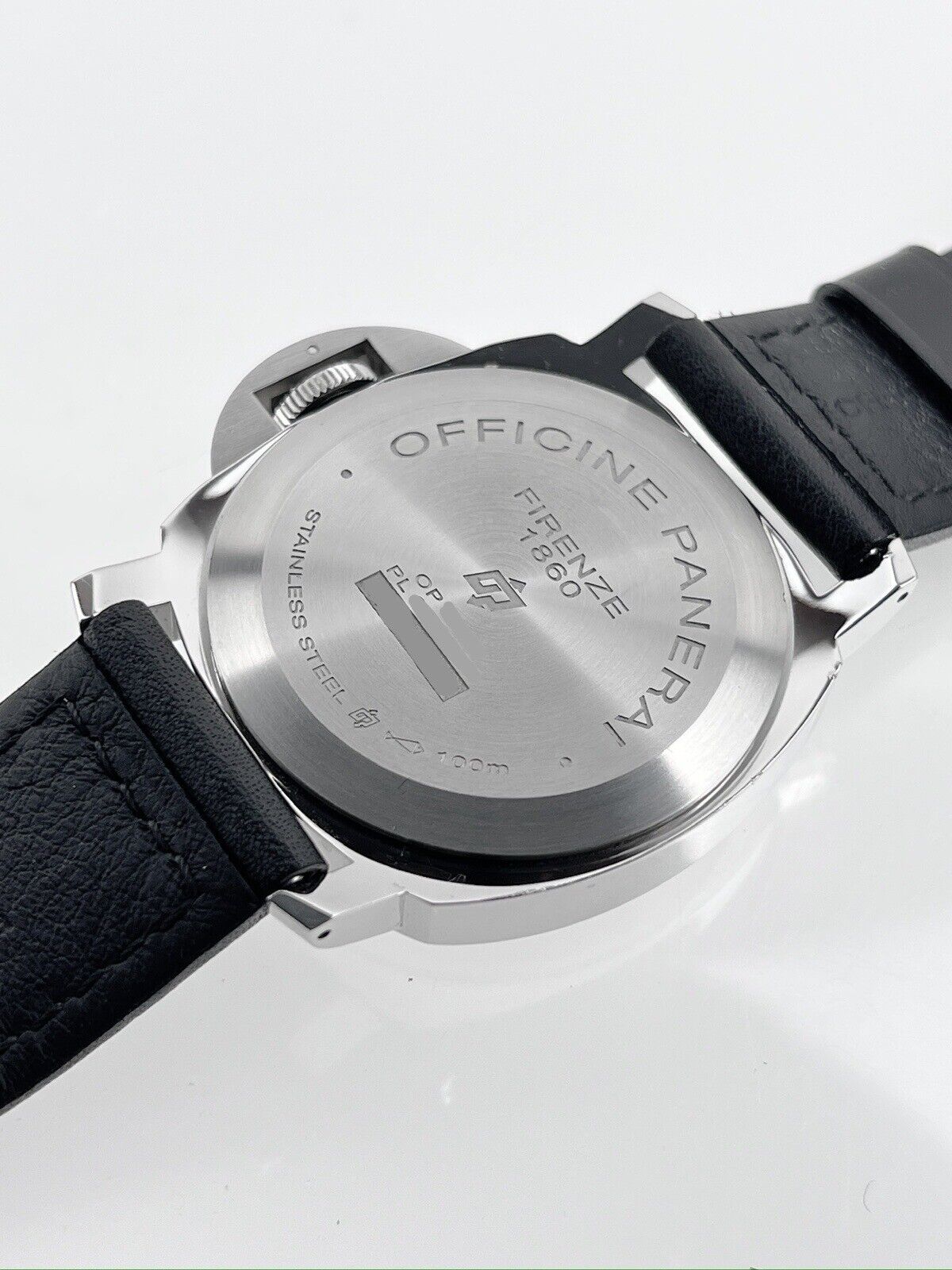 Panerai Luminor Base Logo Manual Wind 44mm Steel Mens Strap Watch PAM00000
