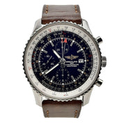 Breitling Navitimer World GMT Automatic Stainless Steel 46 mm Black Dial A24322